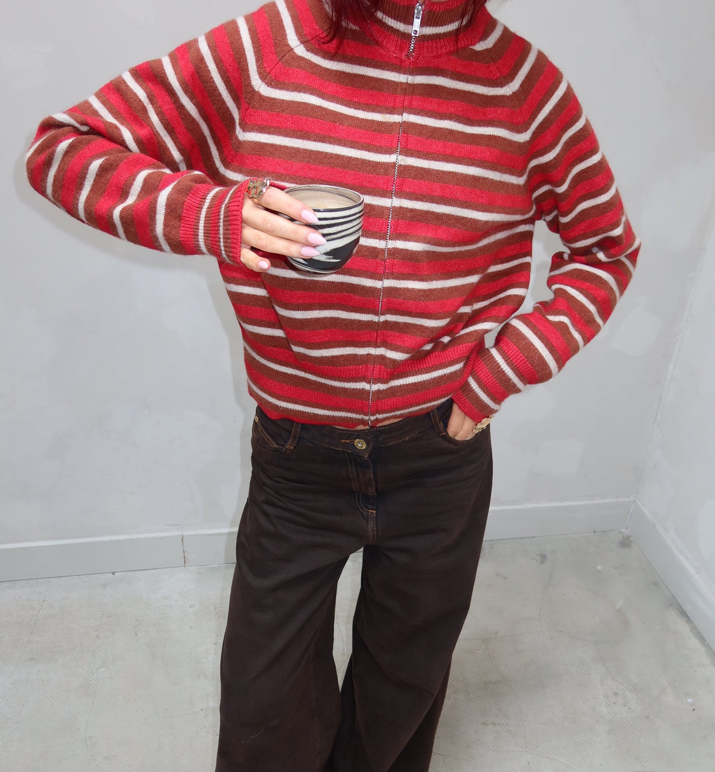 MNG Striped Vest Red - UME STUDIO