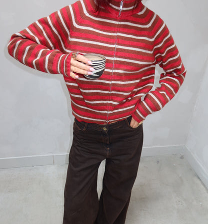 MNG Striped Vest Red - UME STUDIO