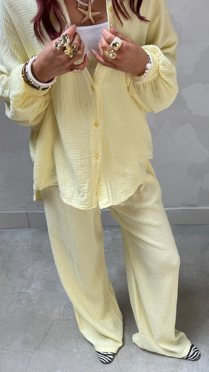 Butter yellow cotton set - Curated by UME