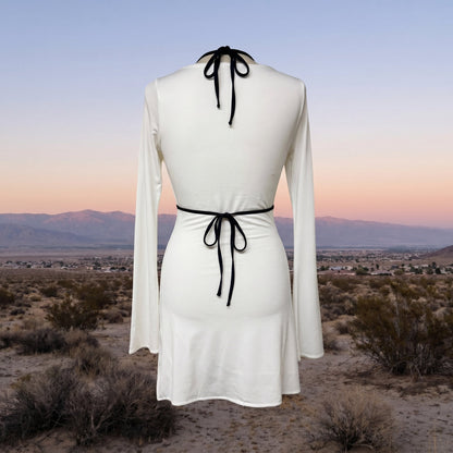 Unknown Short Dress White - backside