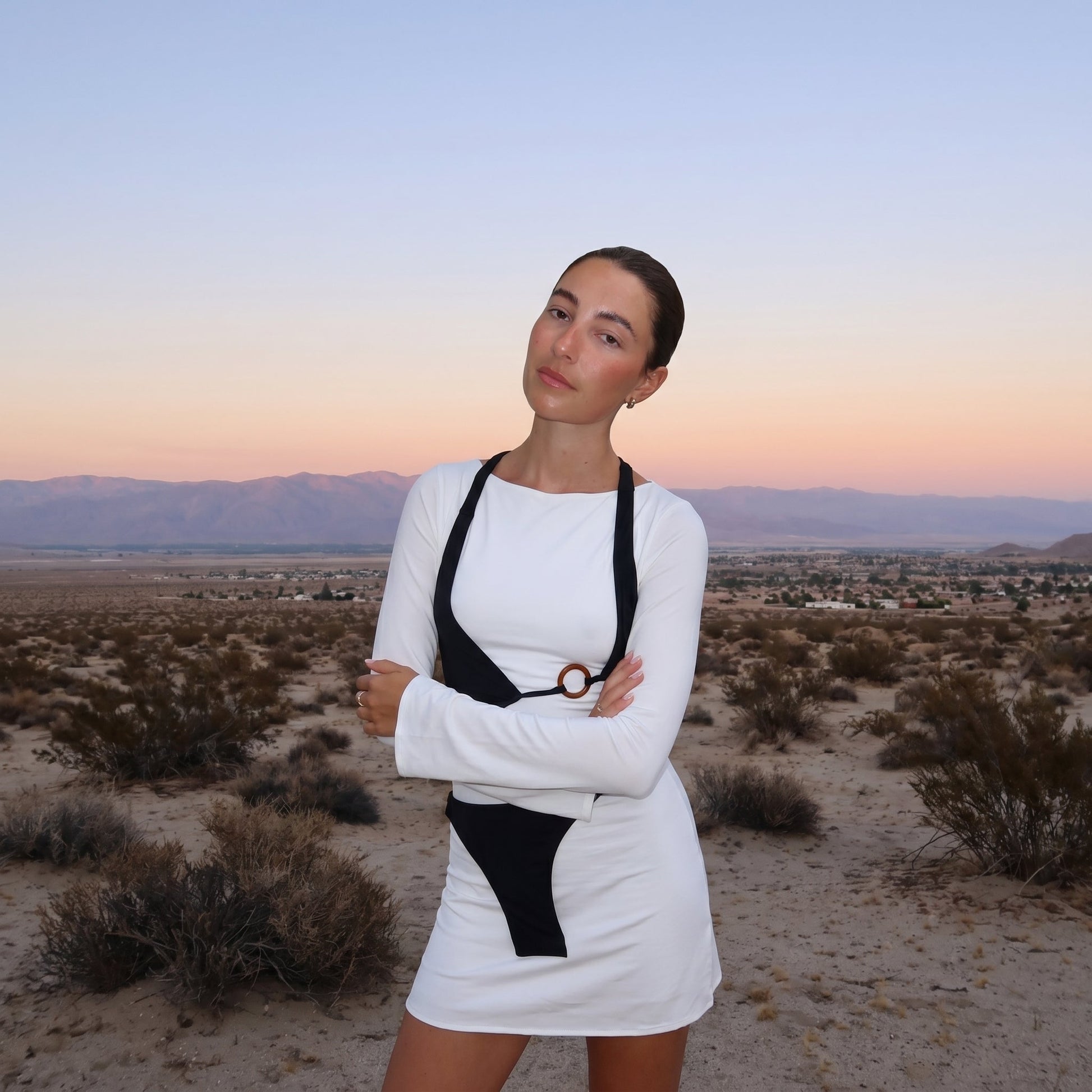 Unknown Short Dress White - influencer