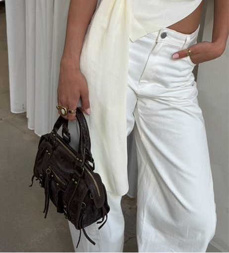 Brown leather bag
