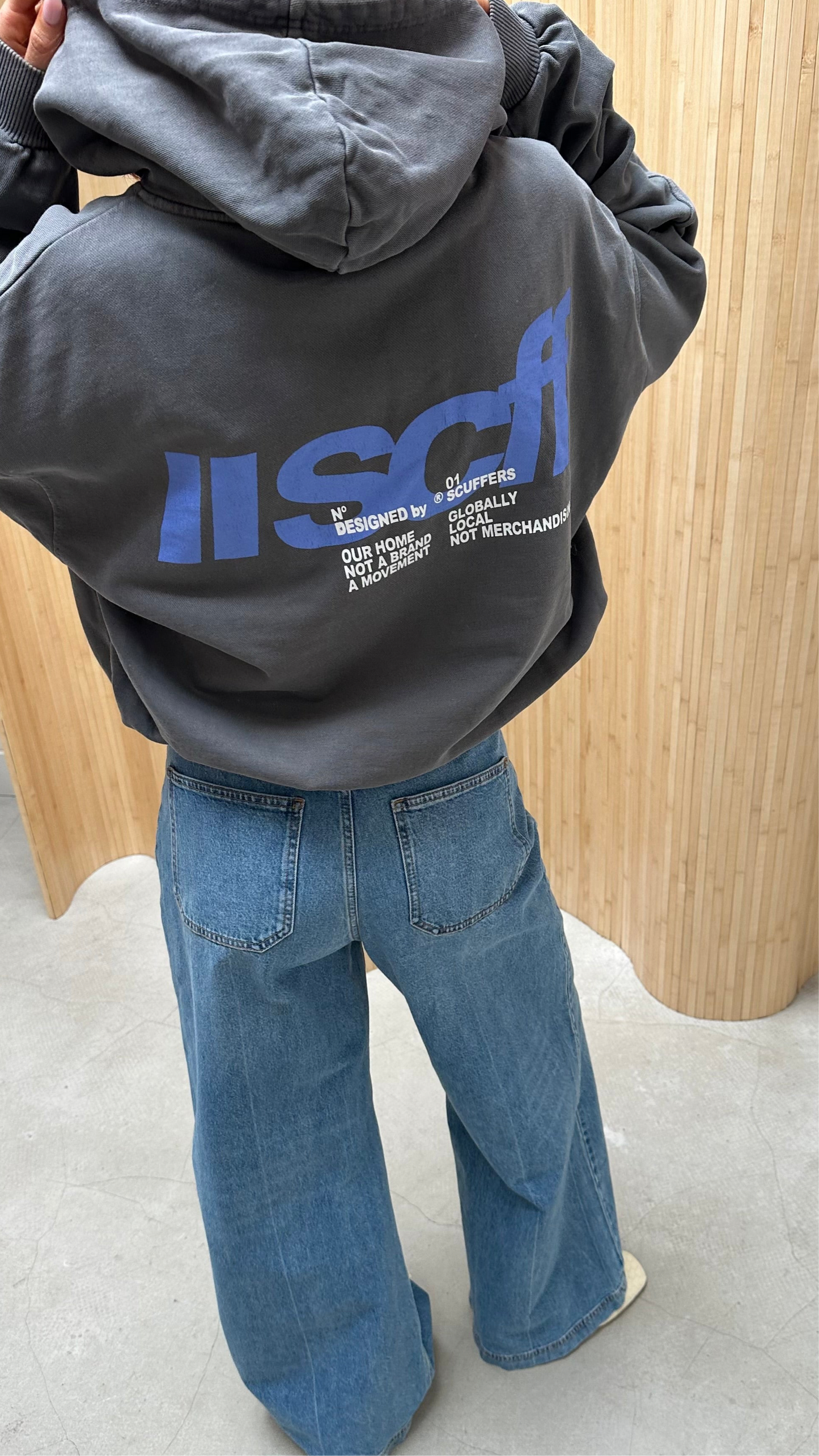 Scuffers blue graphic - hoodie