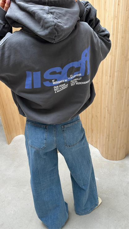 Scuffers blue graphic - hoodie
