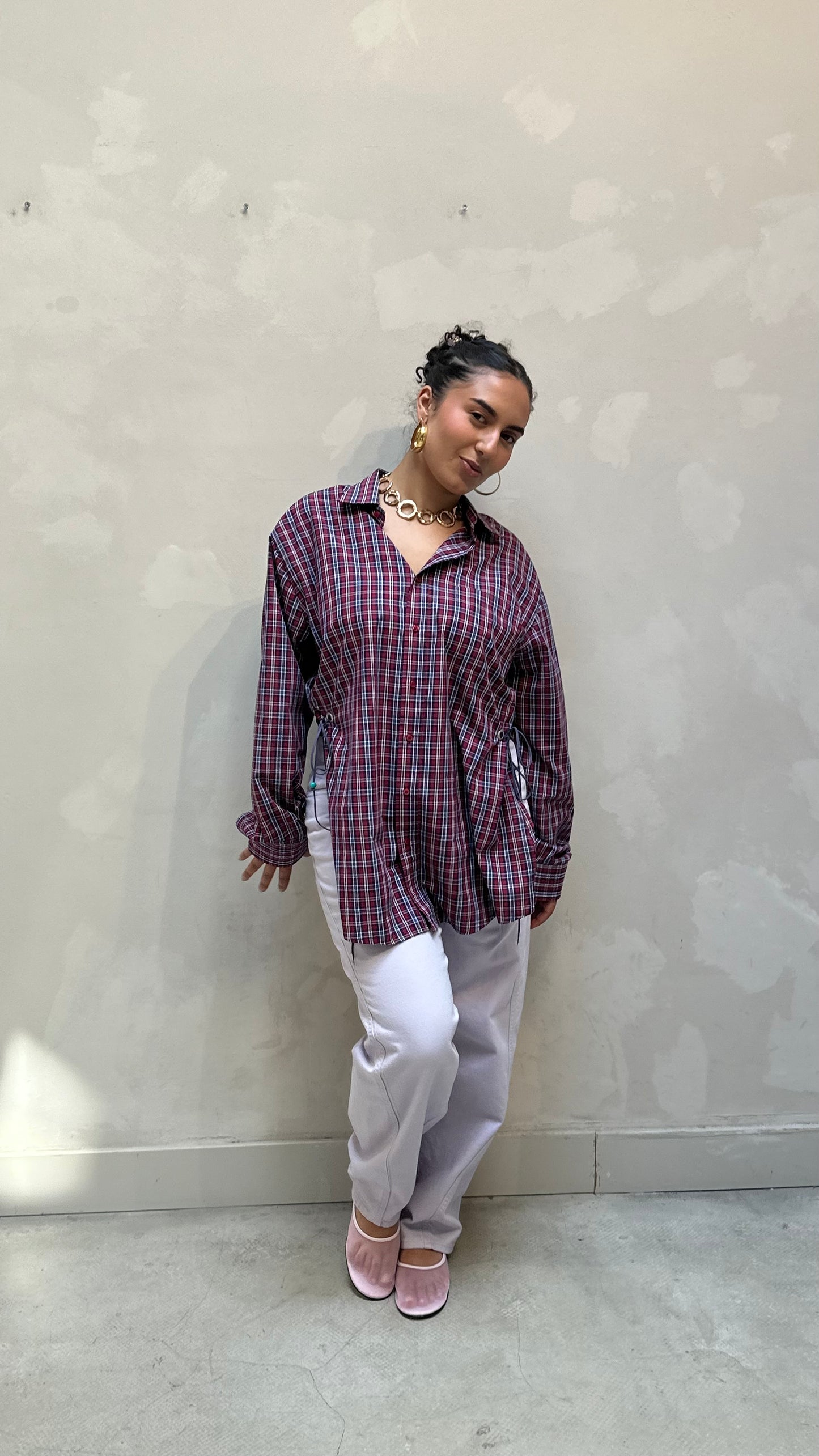 Upcyled blouse with open back - By UME