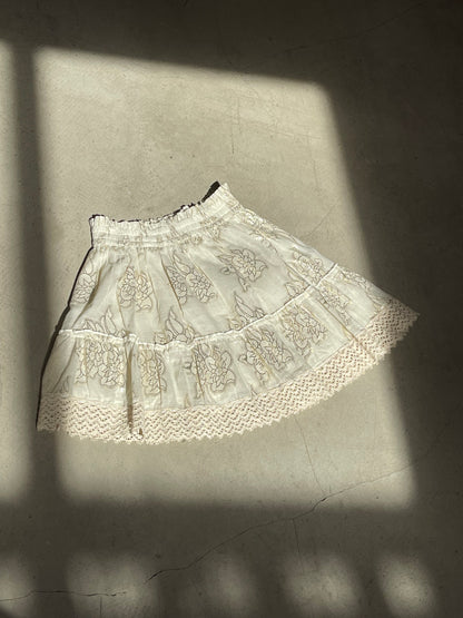 Umé - Flower Skirt Beige