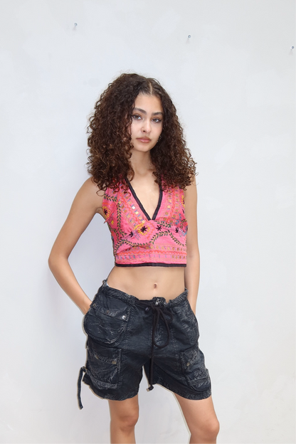 Curated by ume - Goa Top Coral Red