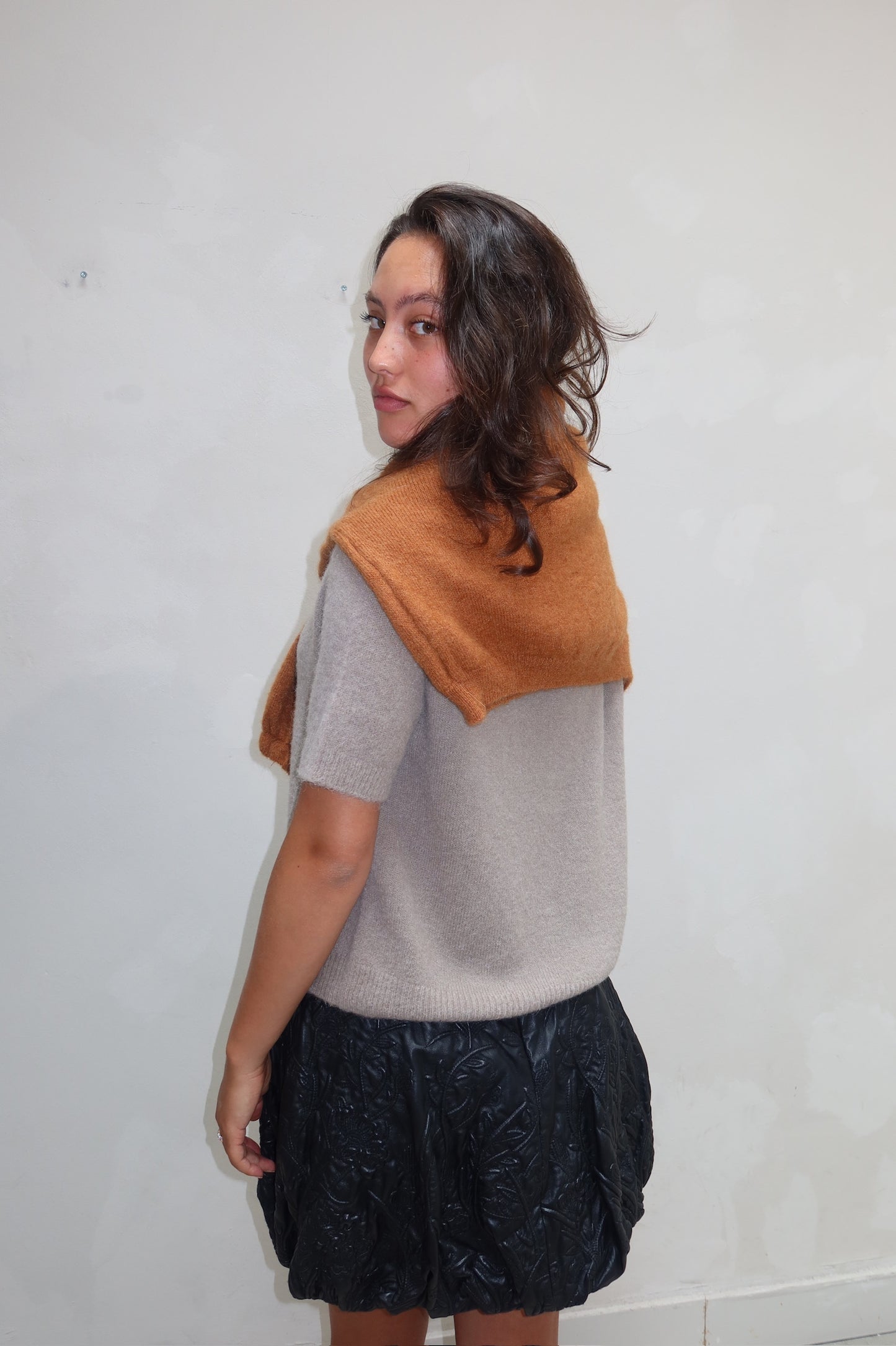 Munthe leather flower - skirt