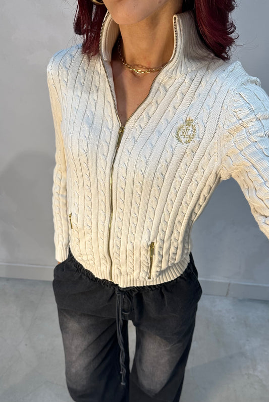 Ralph lauren creme cable - vest