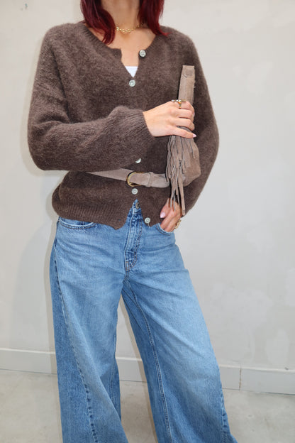 Brown Knitted Vest - Curated by UME