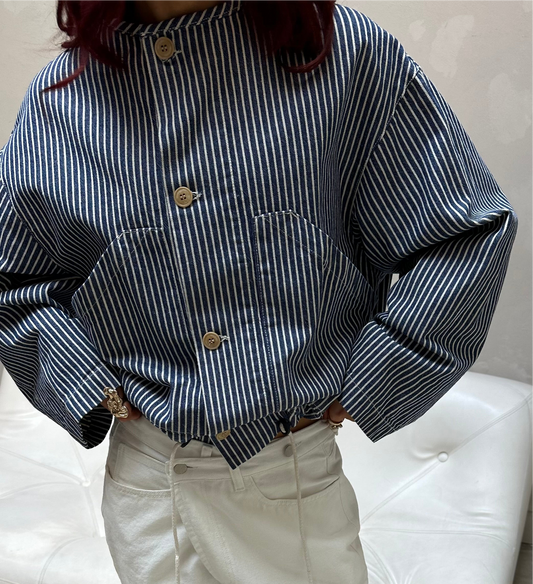 Eat Dust Cropped blue - jacket