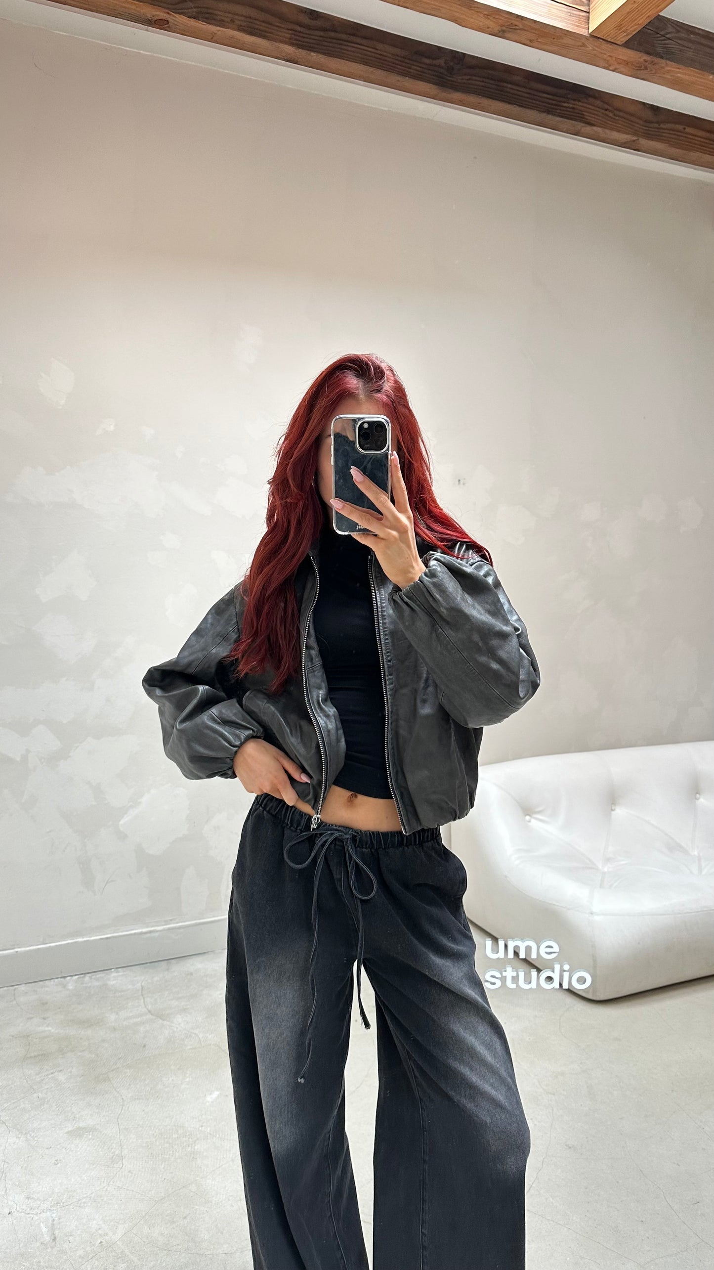 Second female - leather jacket