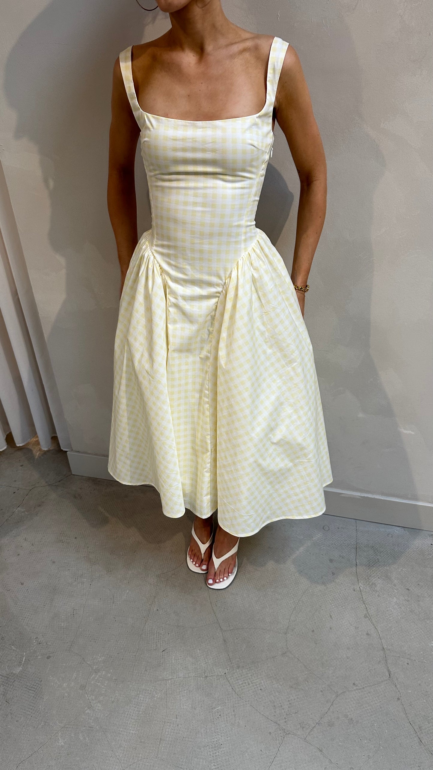 Babyloo Lemon yellow tailored - Midi dress