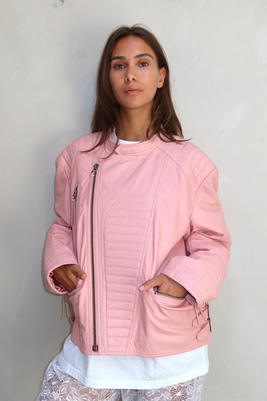 Munthe pink leather - Jacket