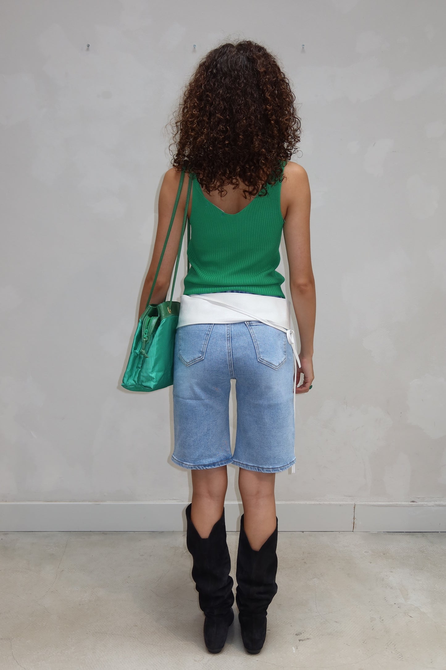 Curated by ume - Knitted Top Green