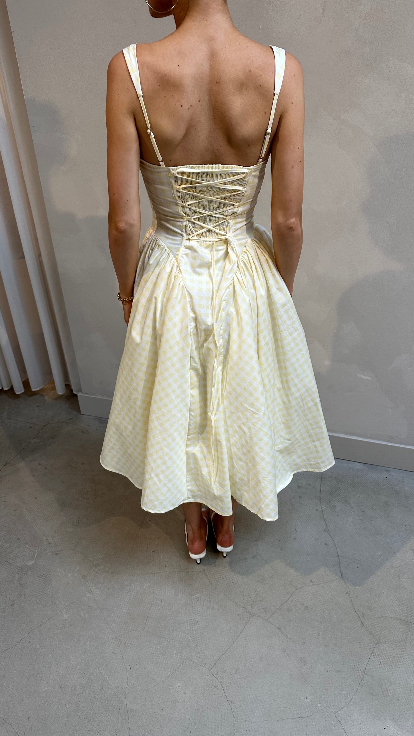 Babyloo Lemon yellow tailored - Midi dress