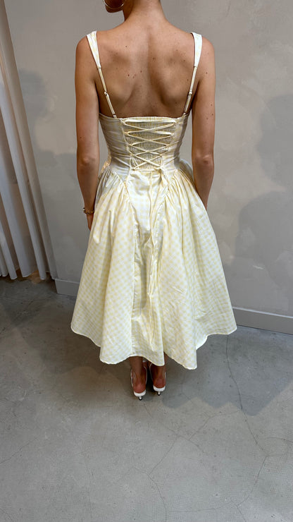Babyloo Lemon yellow tailored - Midi dress