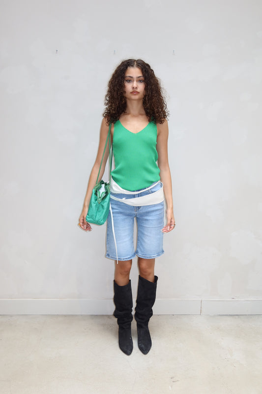 Curated by ume - Knitted Top Green