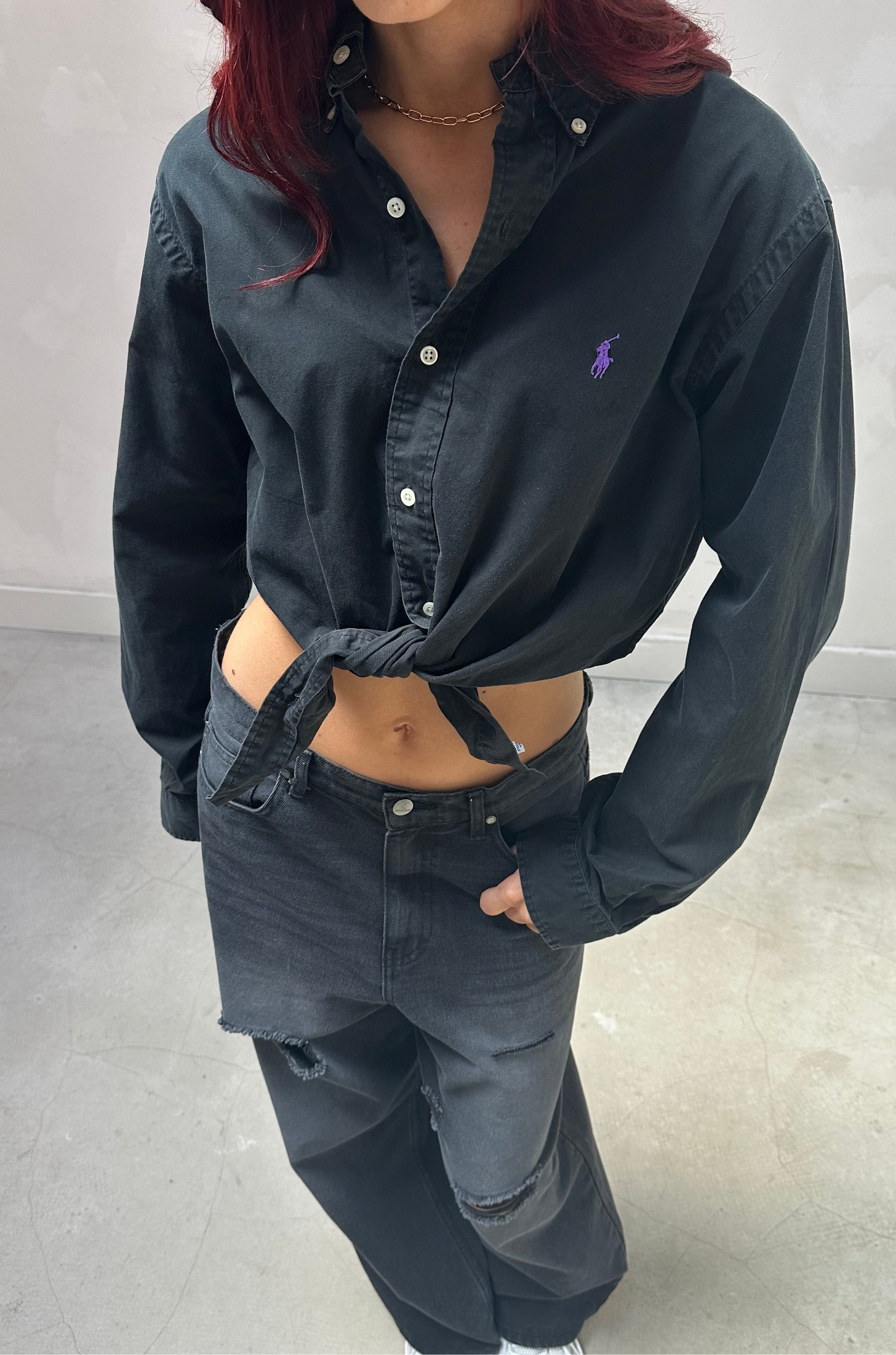 Ralph lauren cropped black - blouse