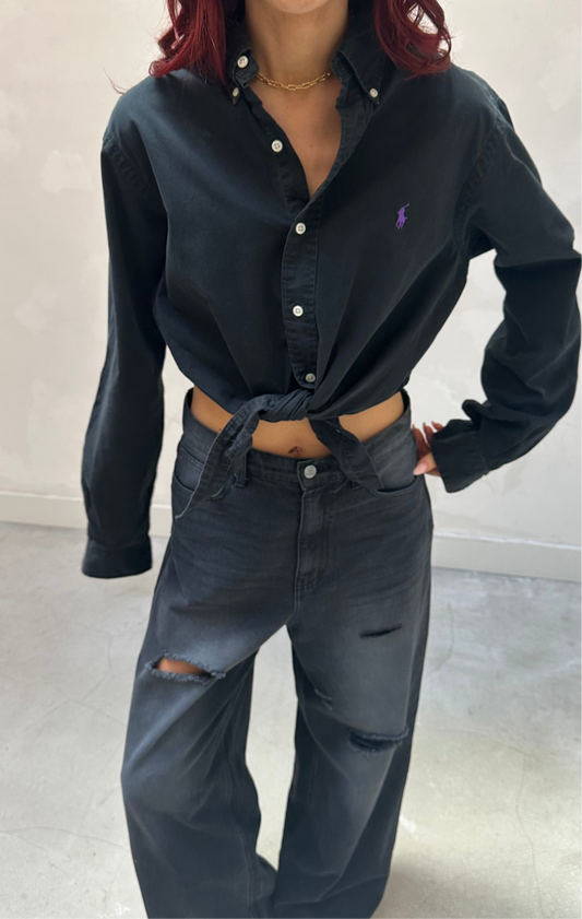 Ralph lauren cropped black - blouse