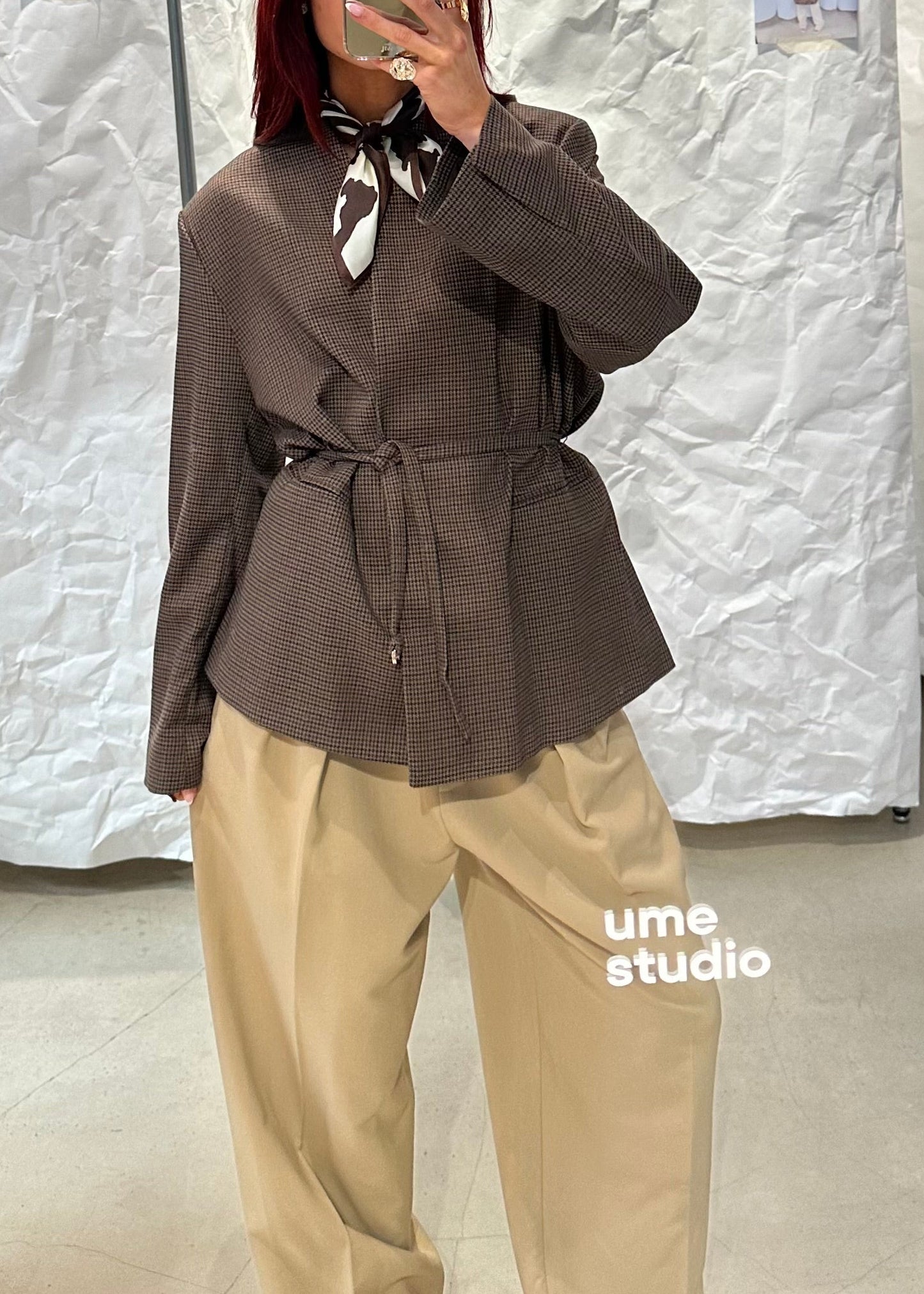 H&M Blazer Brown - UME STUDIO