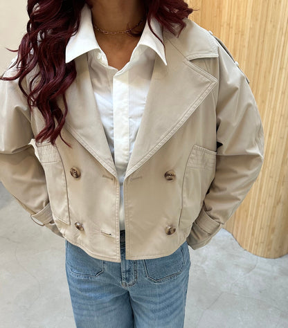 Beaumont cropped trenchcoat - jacket