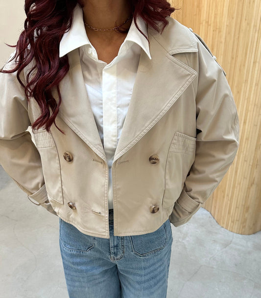Beaumont cropped trenchcoat - jacket