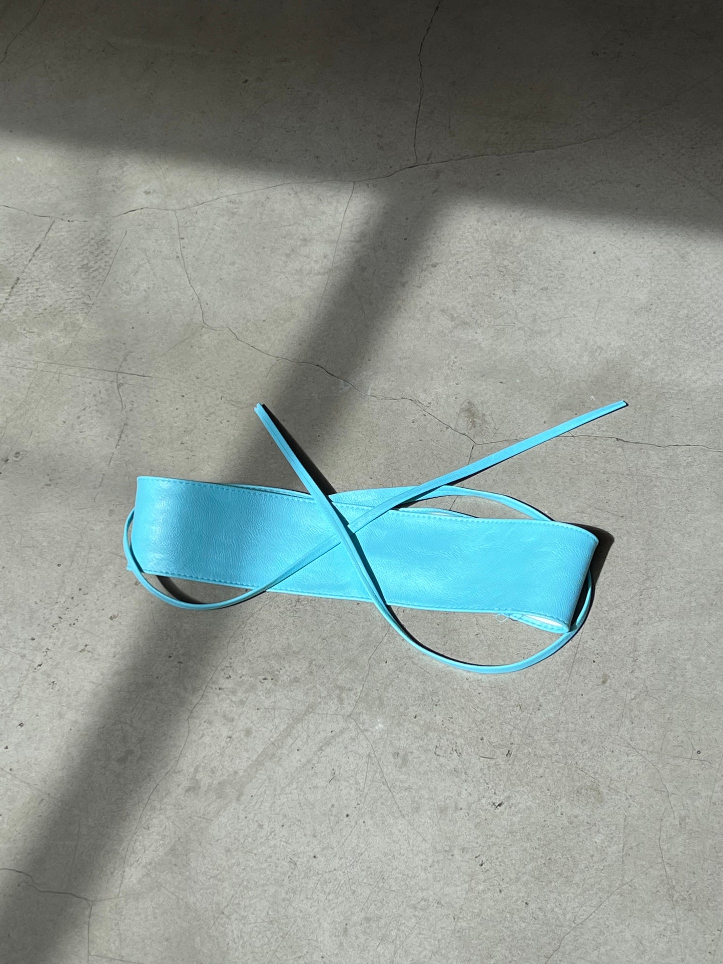 Curated by ume - Light Blue Flat Belt L