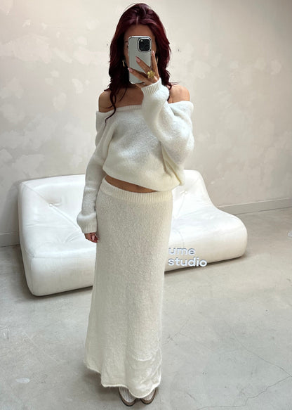 Gestuz white wool - skirt