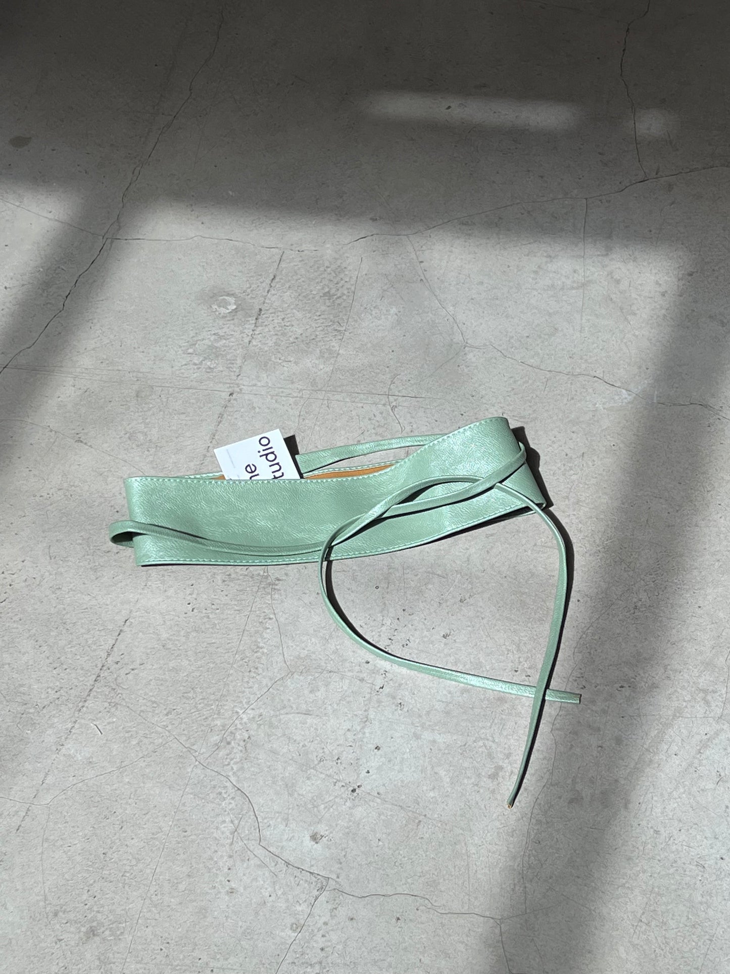 Curated by ume - Mint Green Flat Belt L