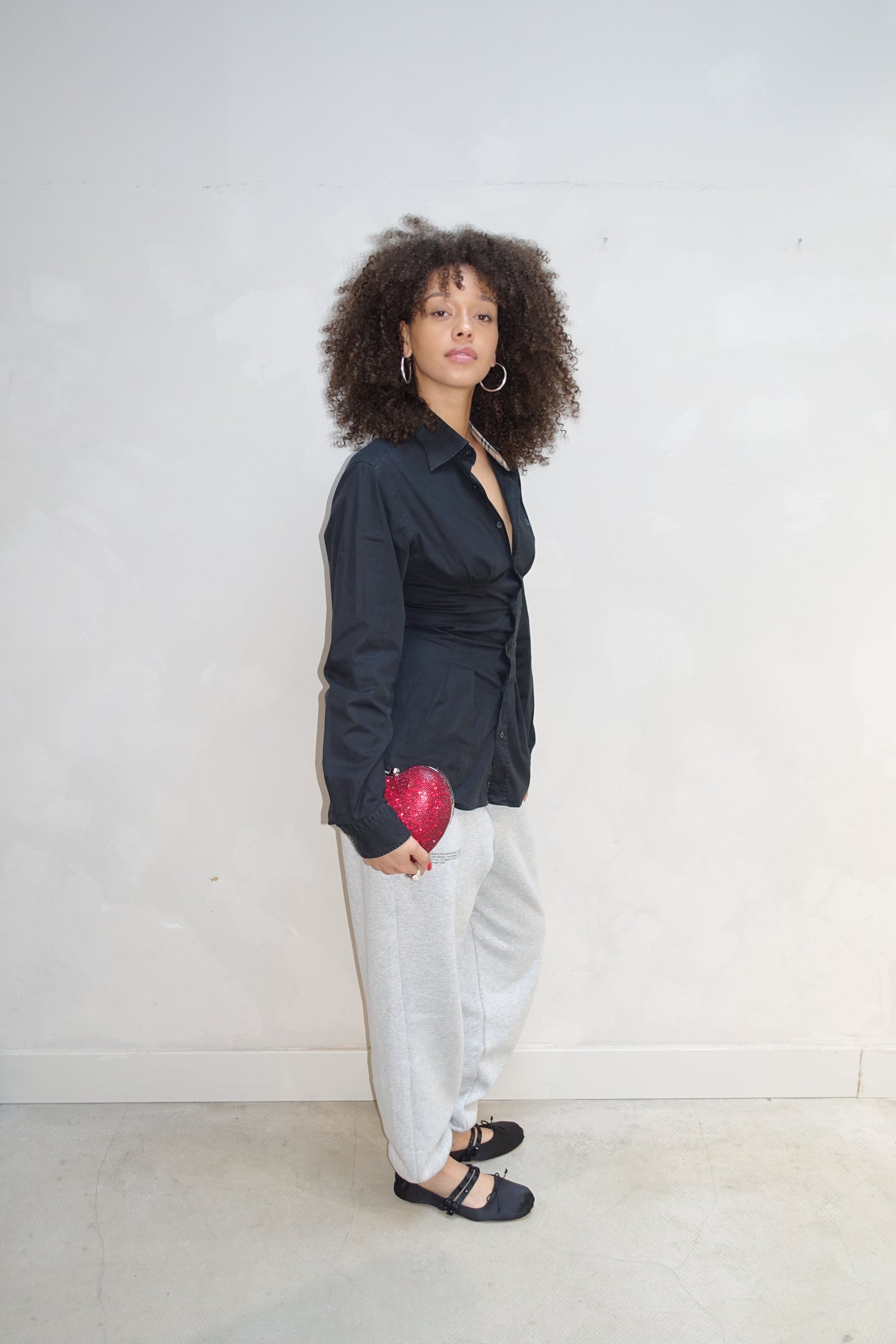 Tailord Blouse Black - Upcycled by UME