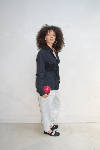 Tailord Blouse Black - Upcycled by UME