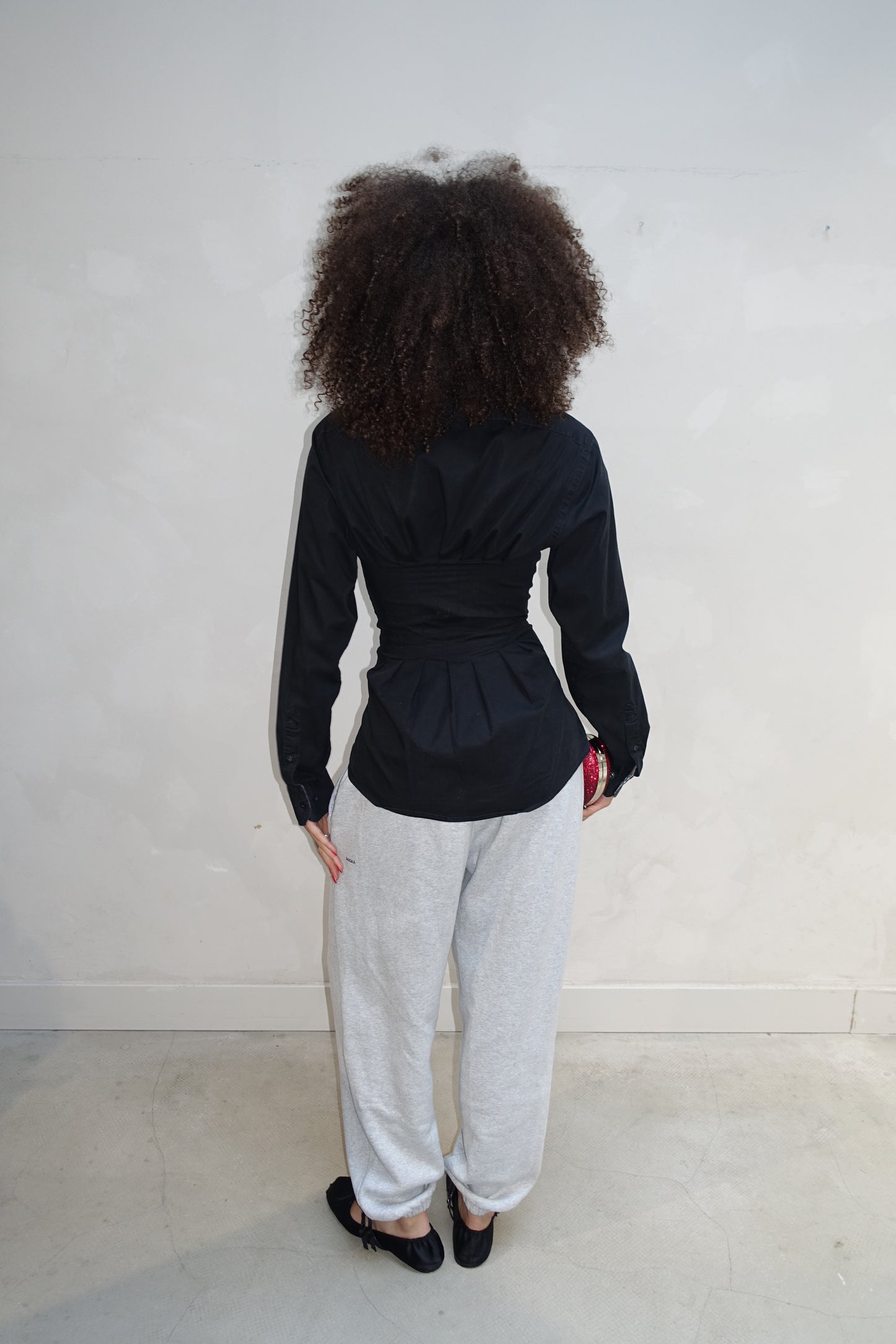 Tailord Blouse Black - Upcycled by UME