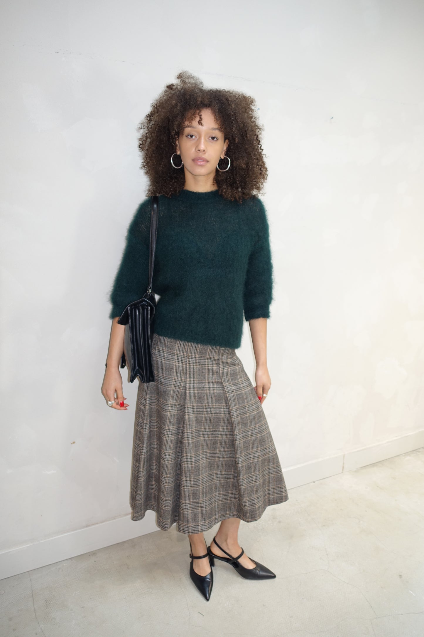 Dea Kudibal Checkerd Skirt Beige