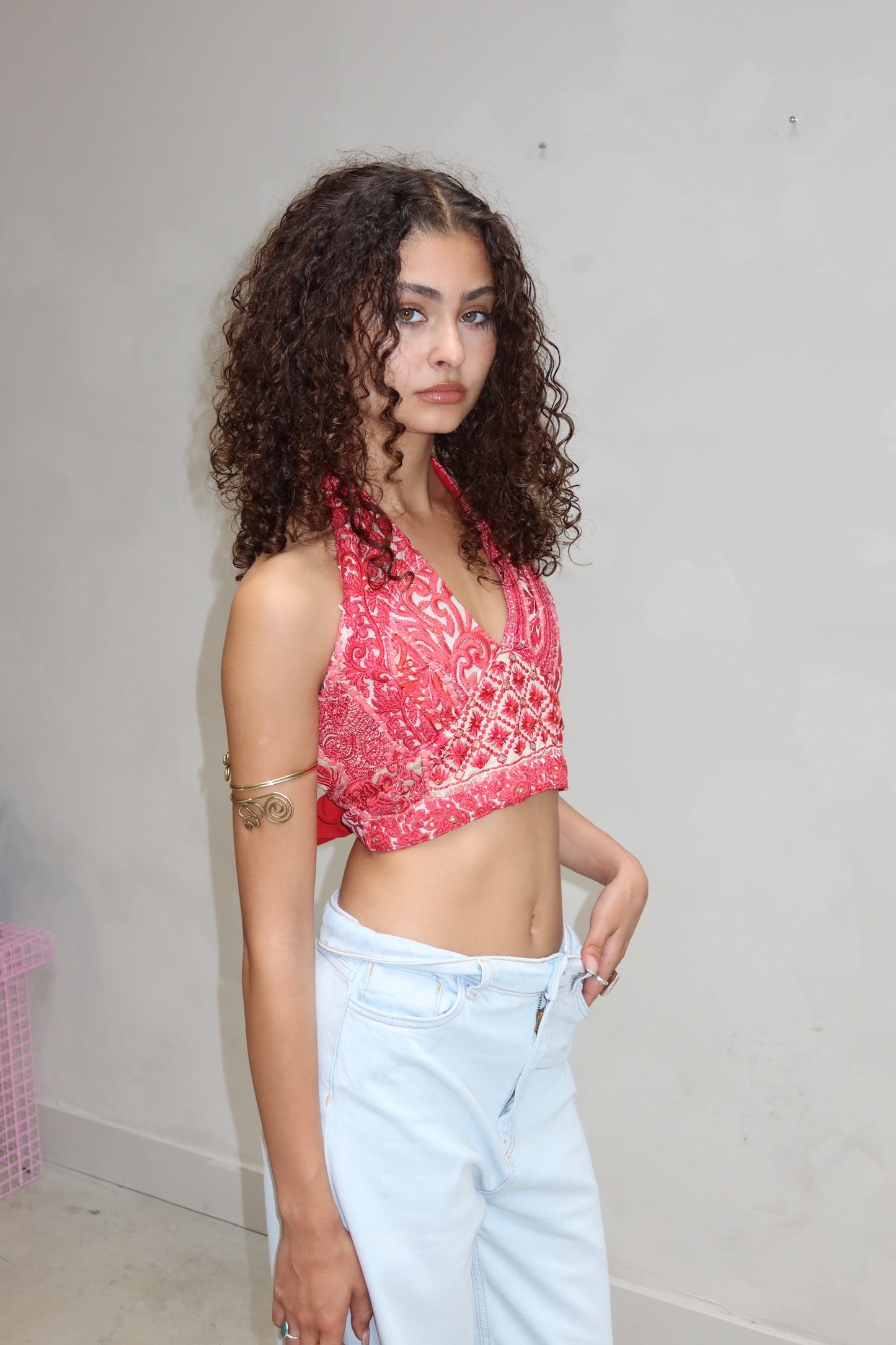 Curated by ume - Anjuna Top Red Gold