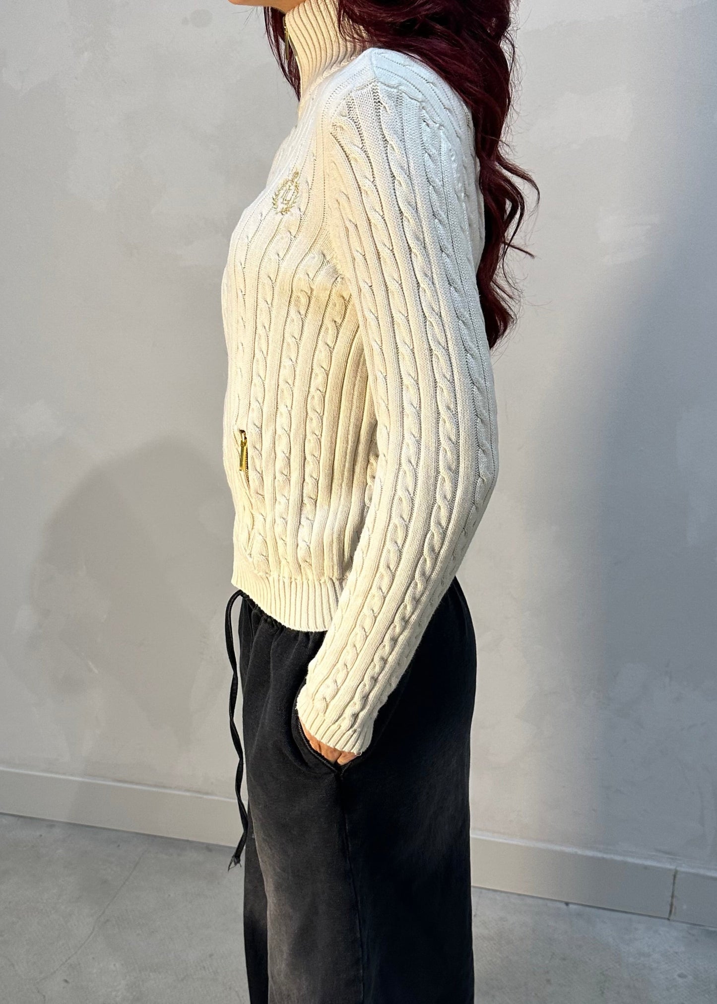 Ralph lauren creme cable - vest