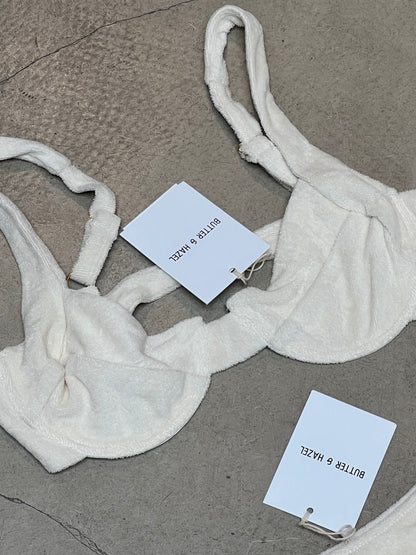 Butter & Hazel - Terry Cream White Bikini Set