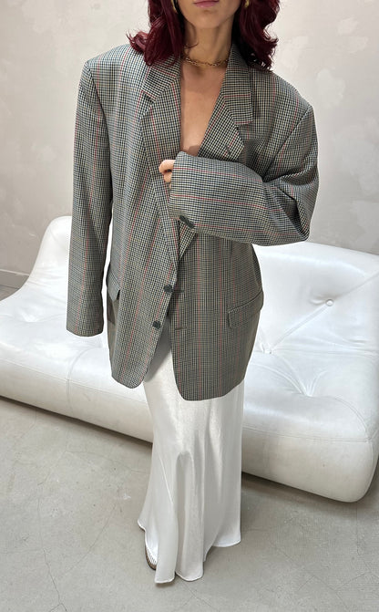 Upcycled checkerd blazer - by UME