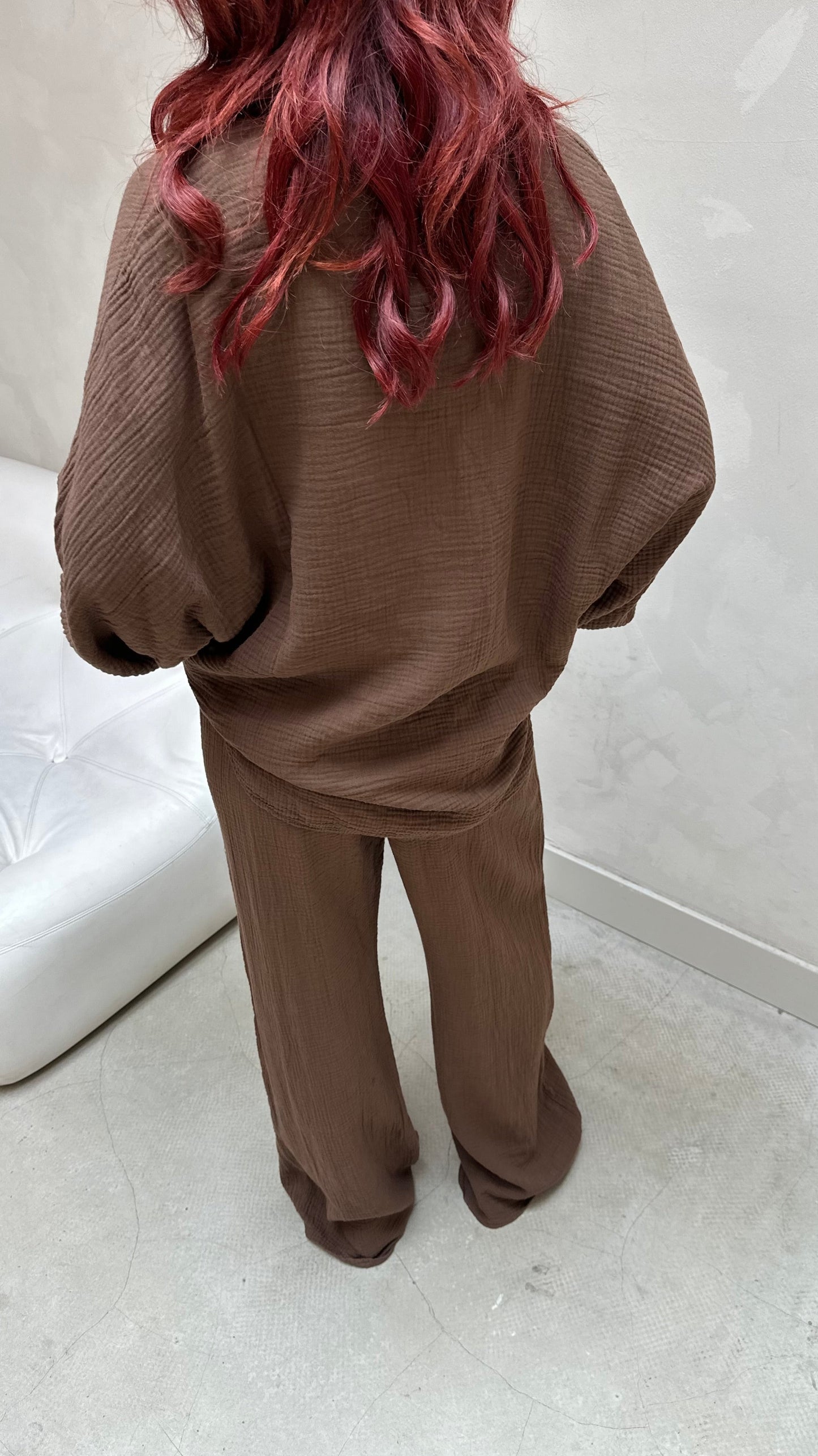 Brown cotton set - Curated by UME