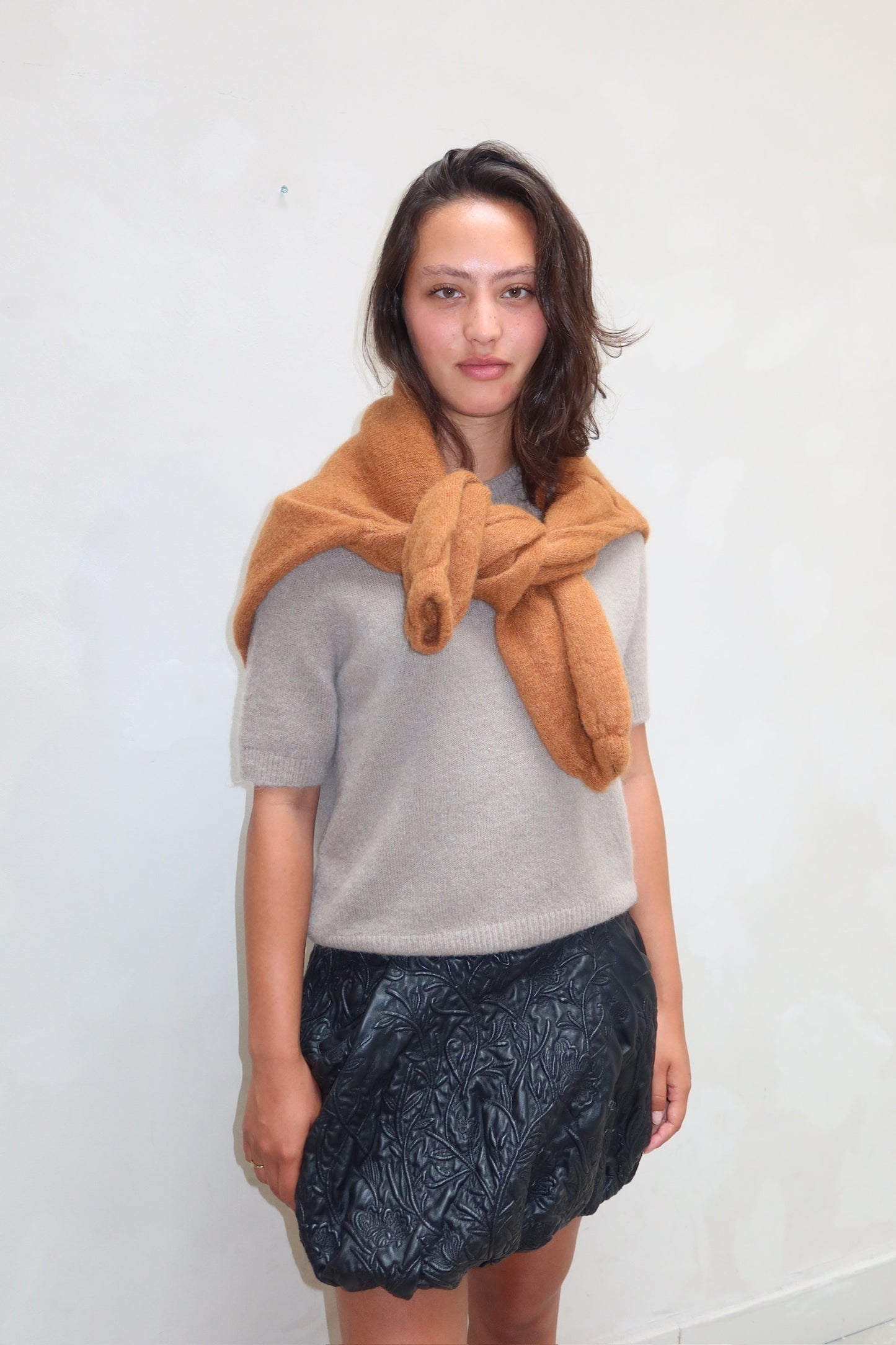 Munthe leather flower - skirt