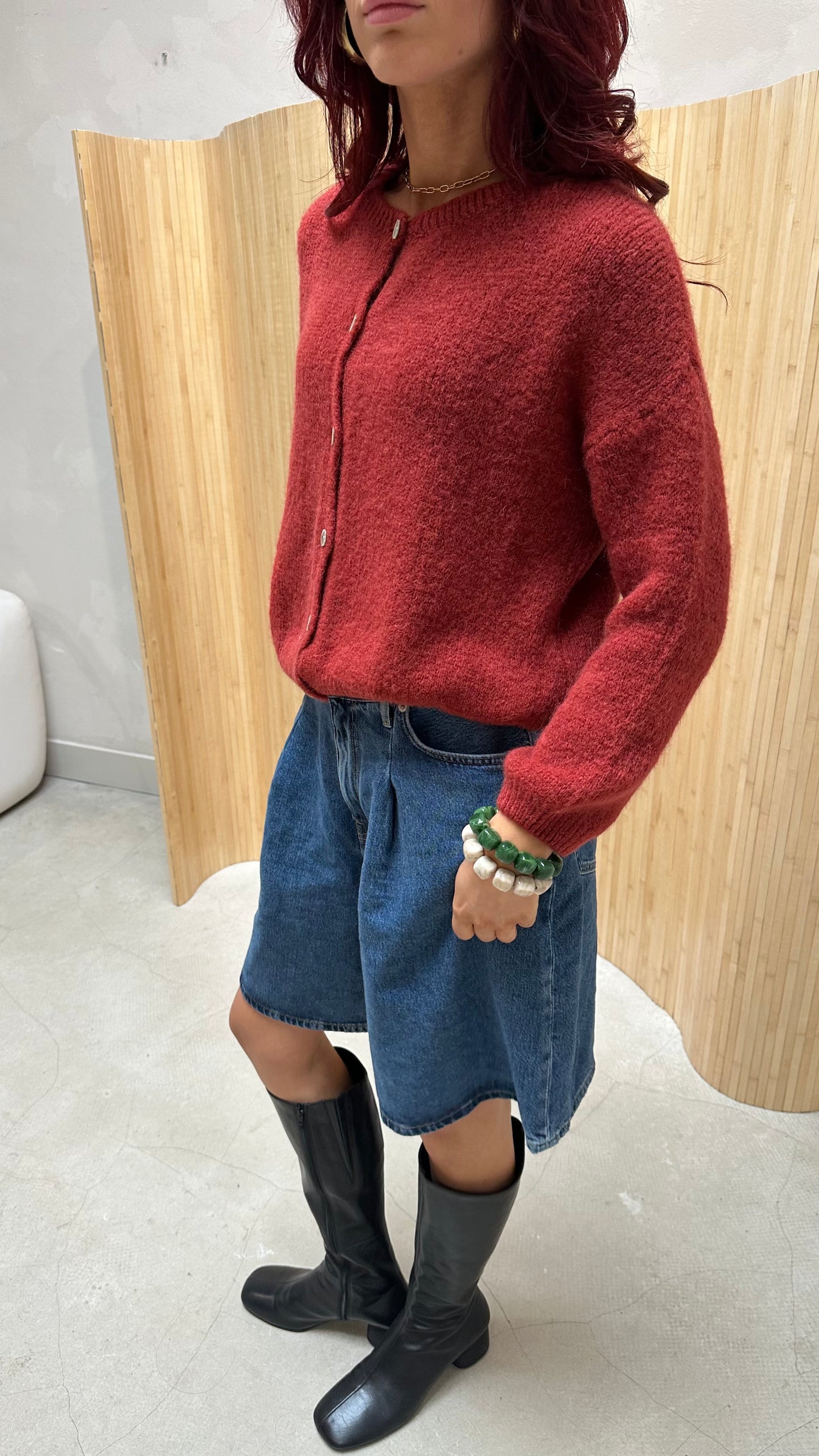 Red coral vest - curated by UME