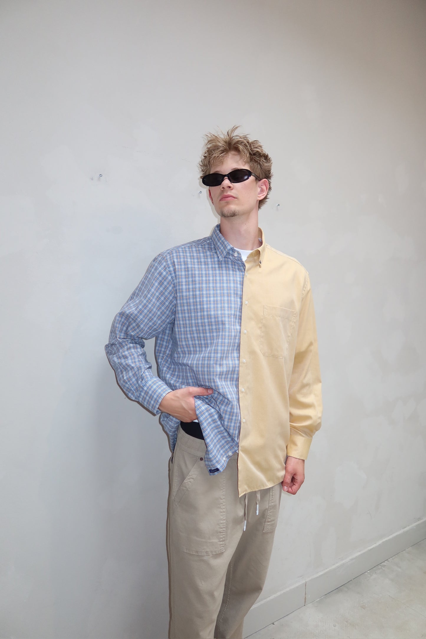 Two in one blouse oversized blouse - Upcycled by ume