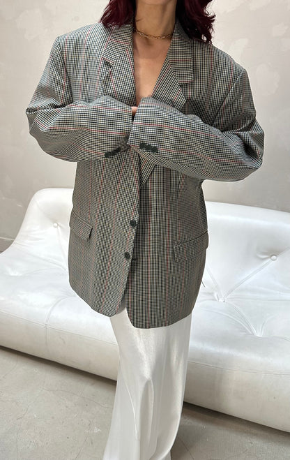 Upcycled checkerd blazer - by UME