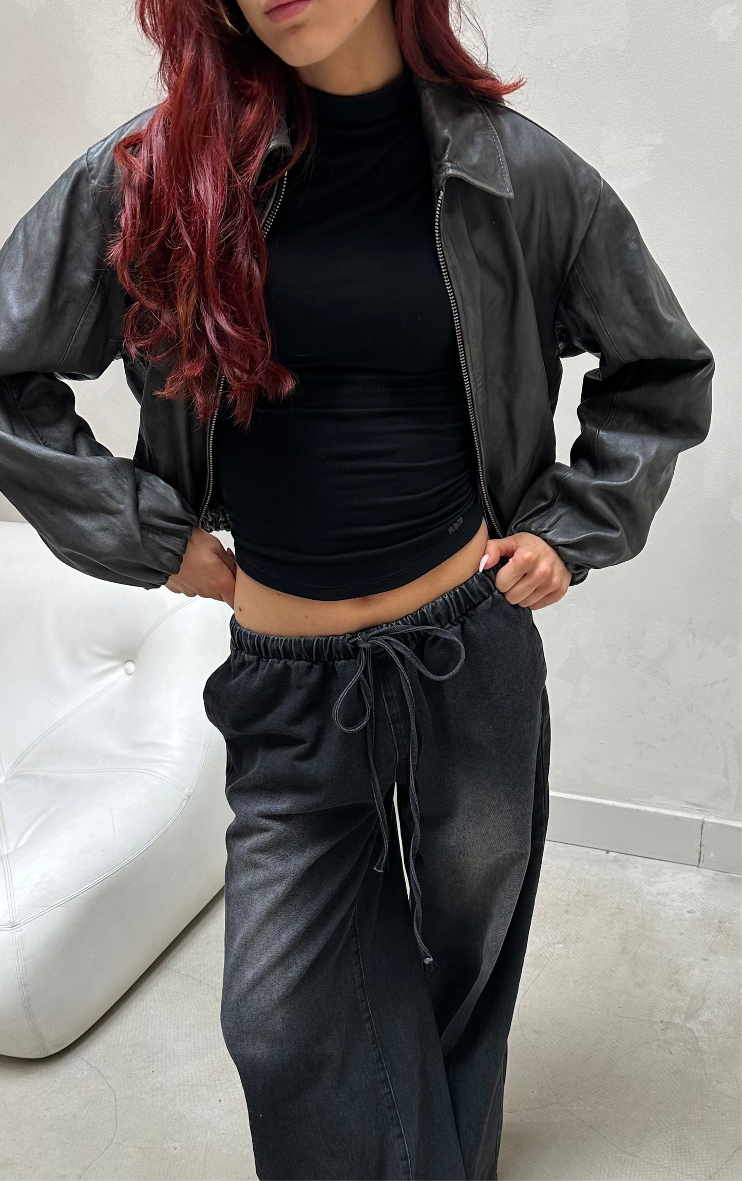 Second female - leather jacket