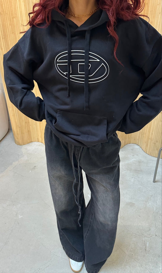Diesel black graphic - Hoodie