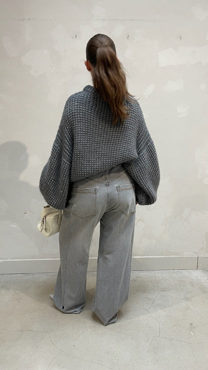 MR MITTENS Knitted sweater grey