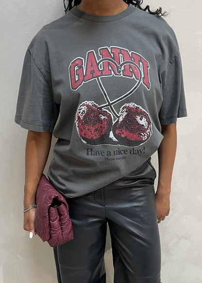 Ganni Cherry Top Grey