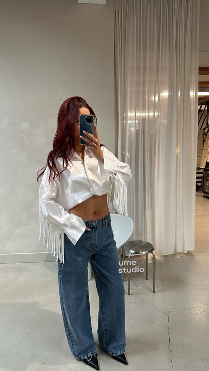 Western Shirt White - Curated By UME - UME STUDIO