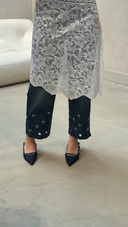 Denim Studs Blue Jeans - Upcycled By UME