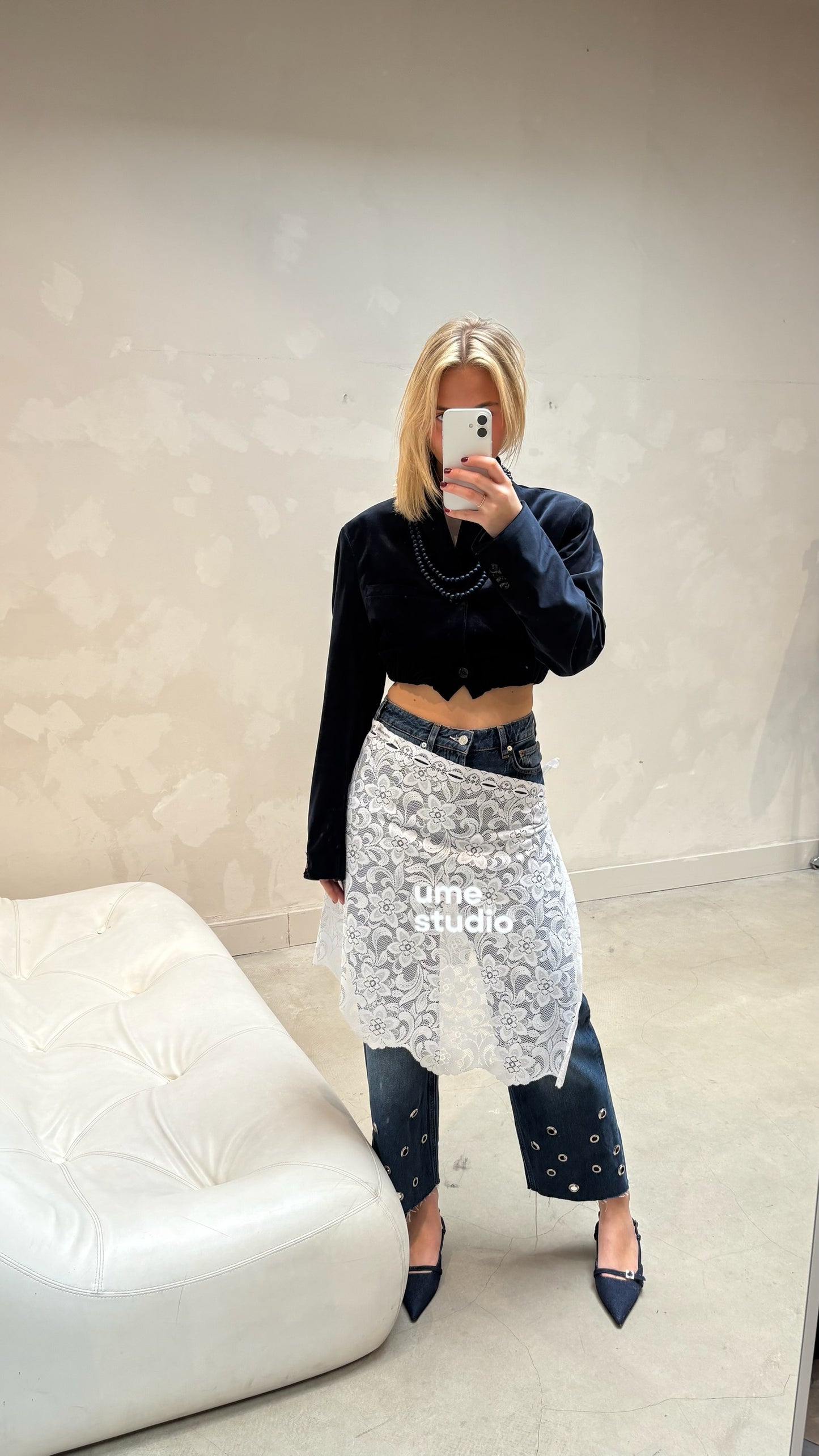 Denim Studs Blue Jeans - Upcycled By UME